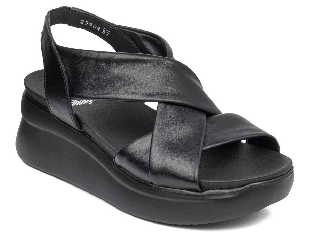 Callaghan 29904 Llana Plateau Sandalen Damen Schwarz | XBN2690FG