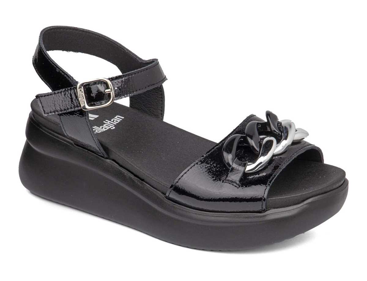 Callaghan 29910 Llana Keilabsatz Sandalen Damen Schwarz | BTZ4933AI