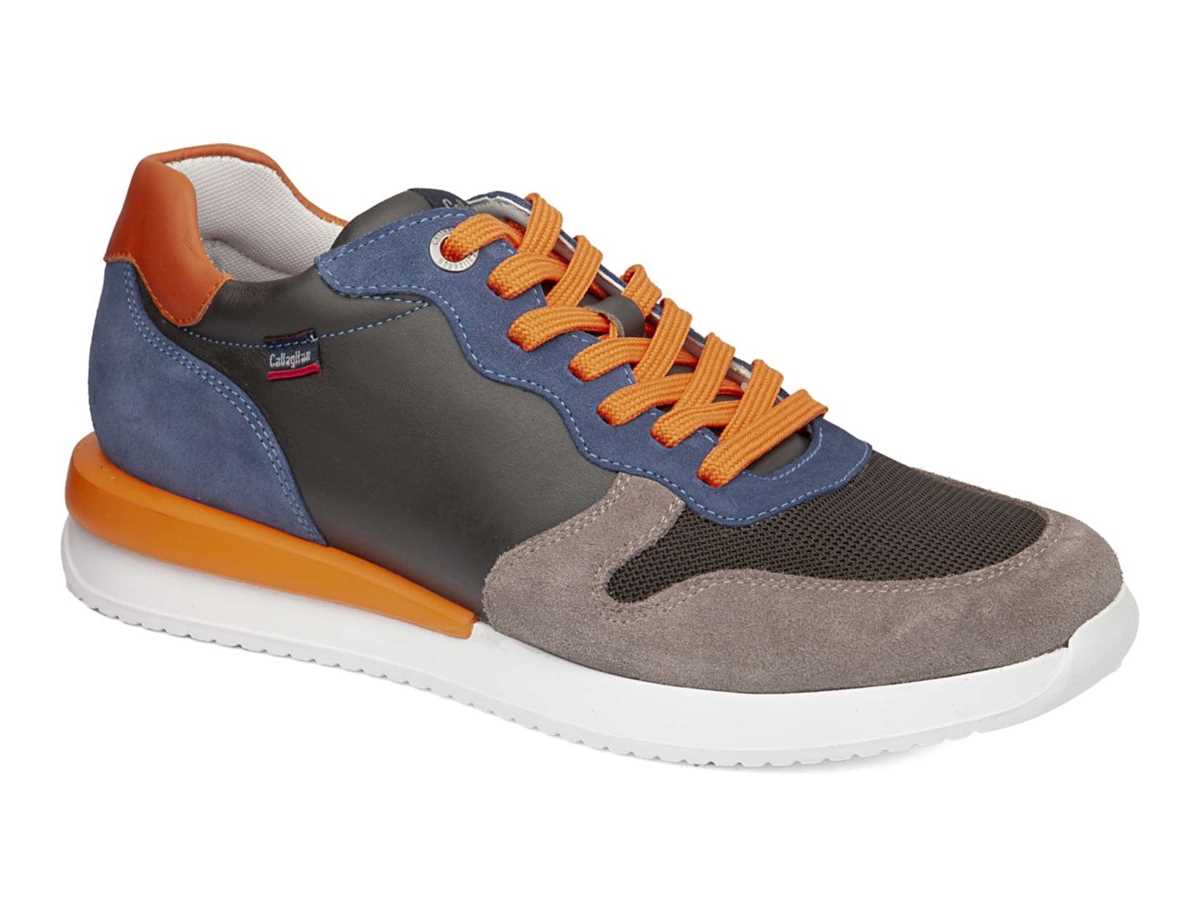 Callaghan 51103 Moses Sneakers Herren Grau Blau Orange | GEZ2599IR