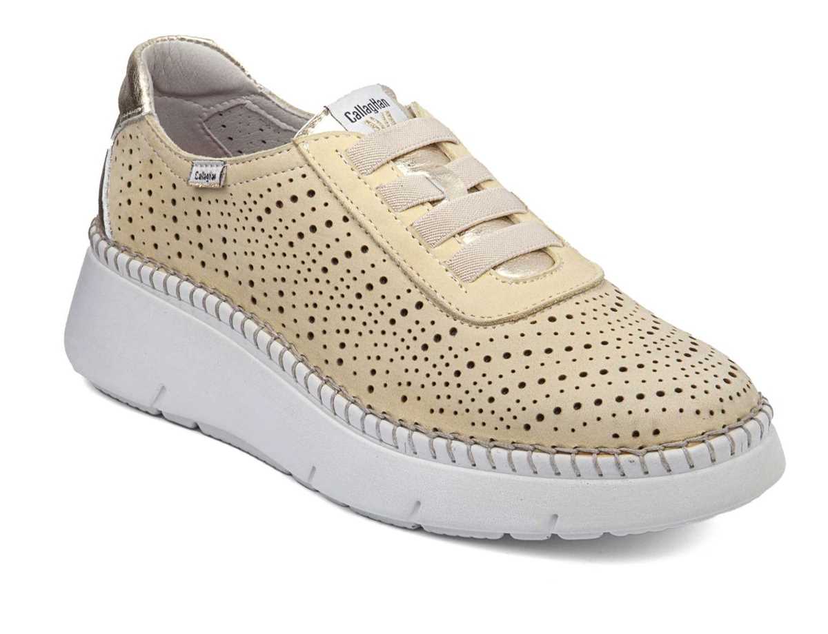 Callaghan 53600 Circular Sra. Plateau Sneakers Damen Gelb Beige | JJZ873TH