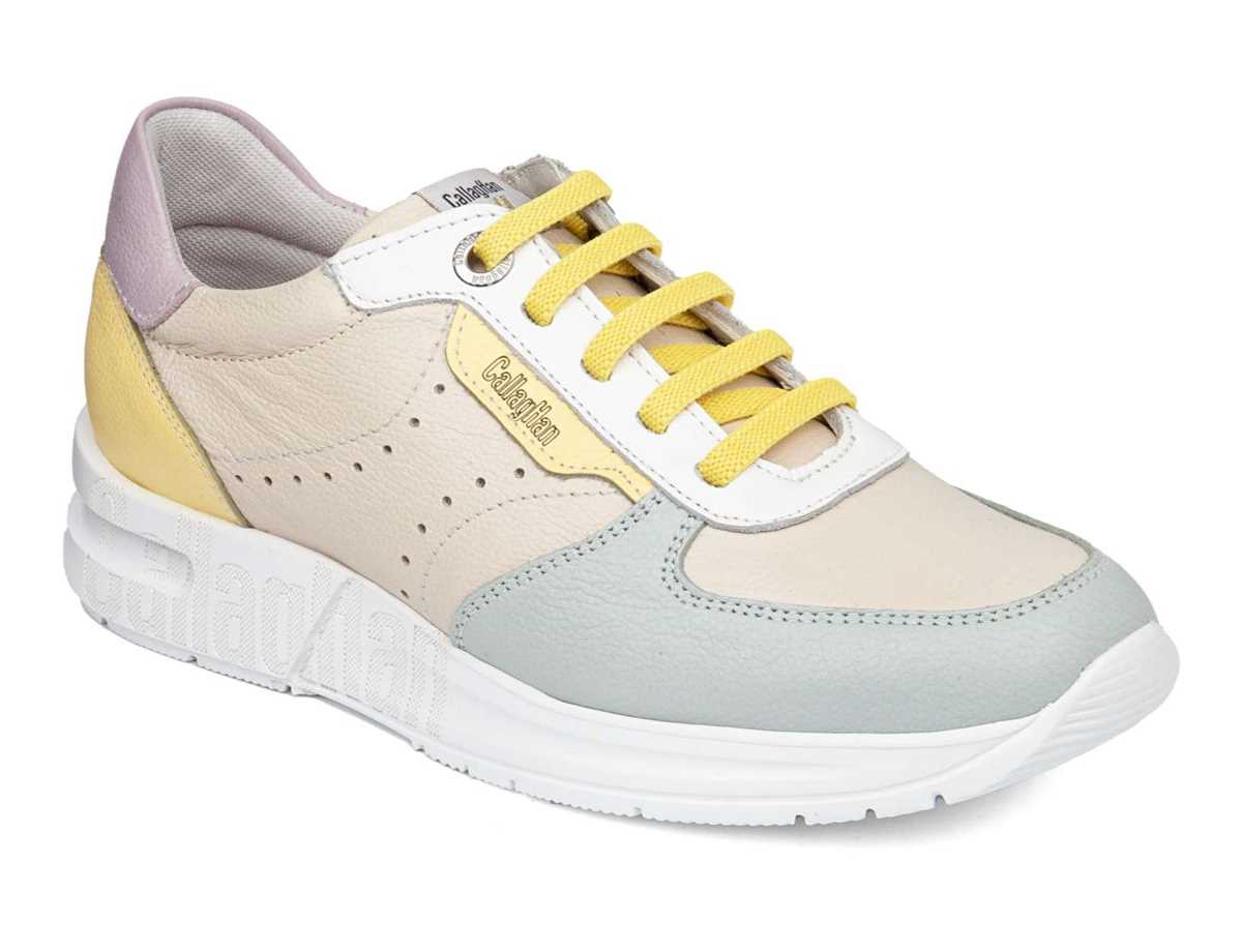 Callaghan 92120 Dorcas S.I.L Sneakers Damen Beige Gelb Blau | CQG1447EU