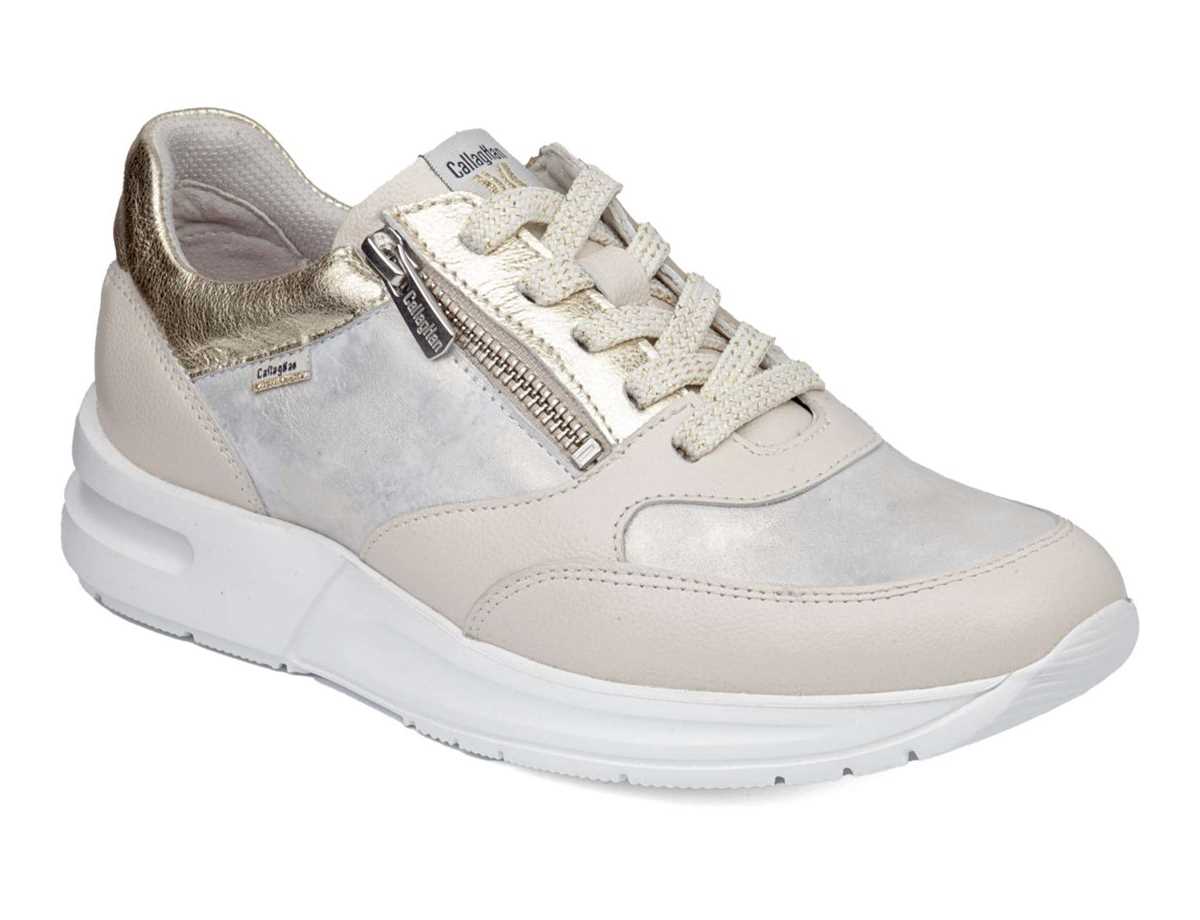 Callaghan 92121 Dorcas S.I.L Sneakers Damen Weiß Beige Gold | SCR4269KE