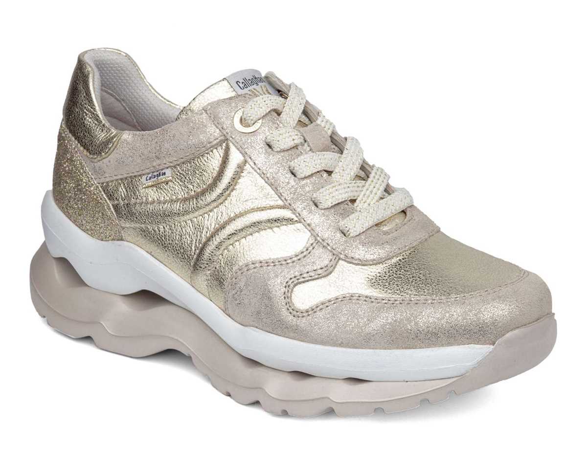 Callaghan 18820 Sole Sneakers Damen Weiß Beige Gold | MVX252PT