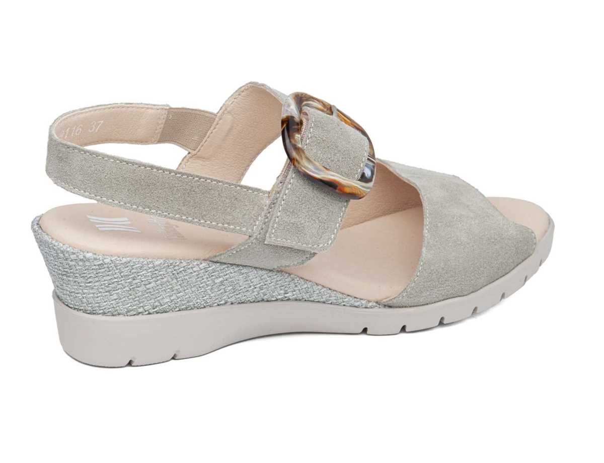 Callaghan 29116 Esperanza Keilabsatz Sandalen Damen Grün | YUE5084YE