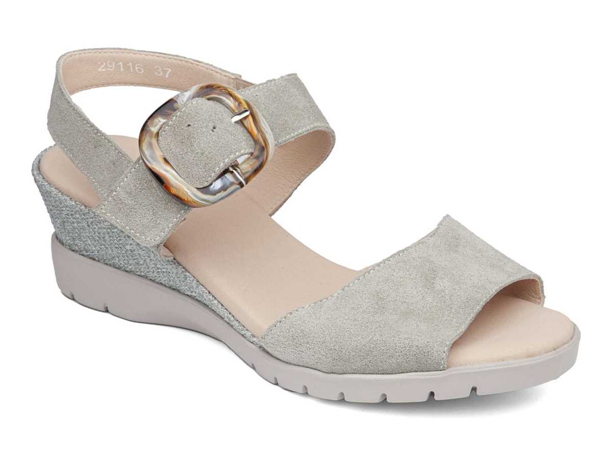 Callaghan 29116 Esperanza Keilabsatz Sandalen Damen Grün | YUE5084YE