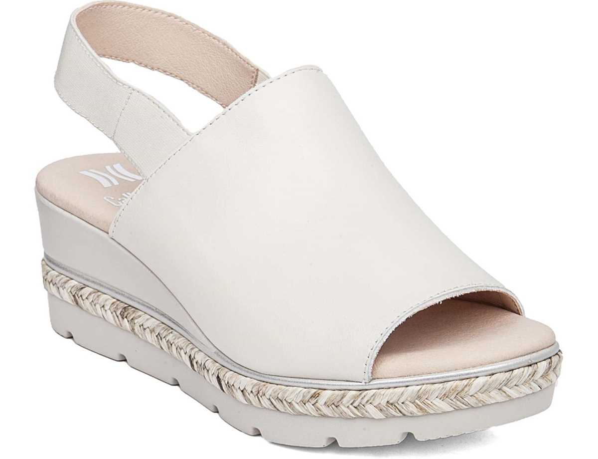 Callaghan 29802 Mara Plateau Sandalen Damen Weiß | UFK3050HZ