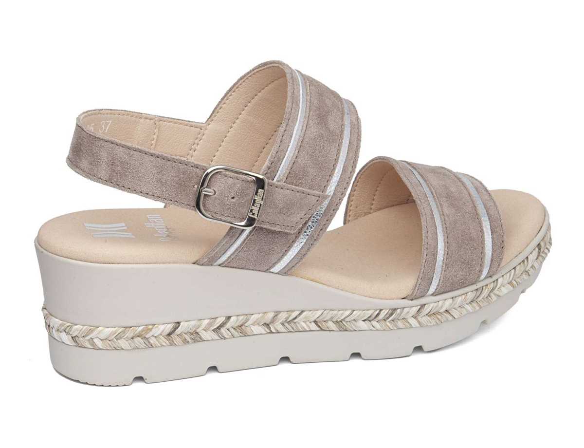 Callaghan 29805 Mara Keilabsatz Sandalen Damen Beige Silber | AWF1390OH