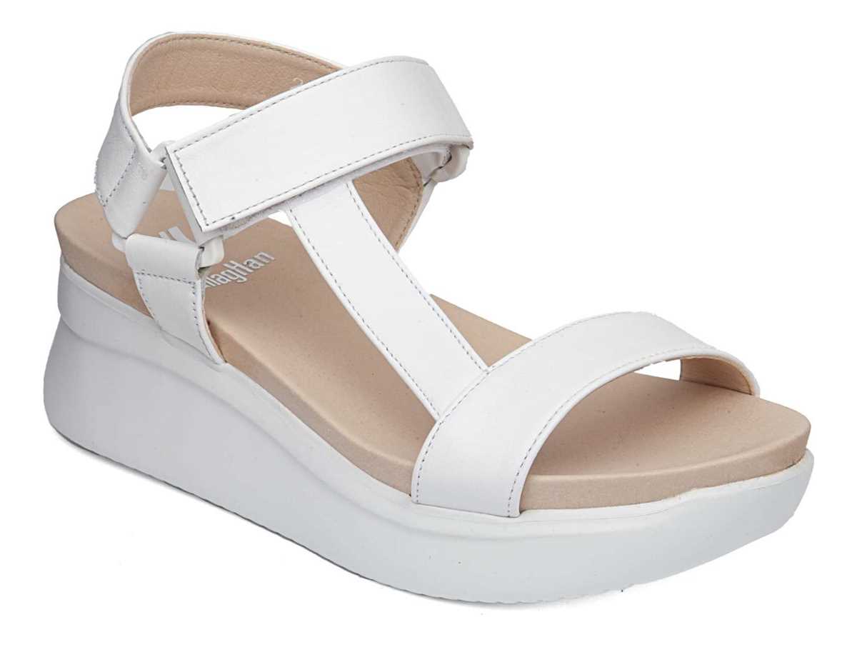 Callaghan 29908 Llana Keilabsatz Sandalen Damen Weiß | RLF2975JD