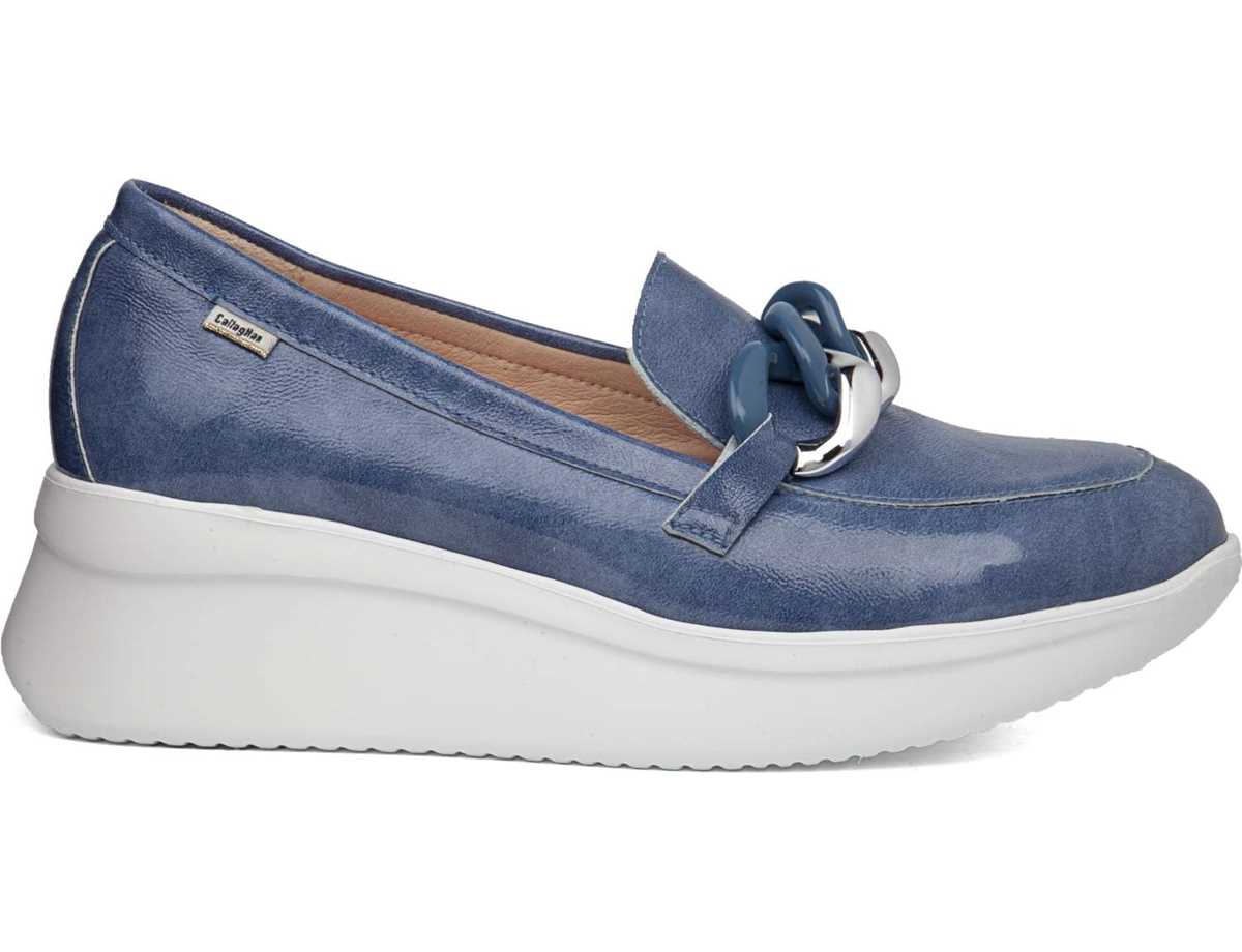 Callaghan 30019 Hanna Plateauschuhe Damen Blau | DCQ3643HH