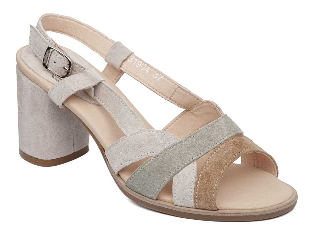 Callaghan 31904 Kanji Sandalen Absatz Damen Beige Grün Weiß | AJU7078SG