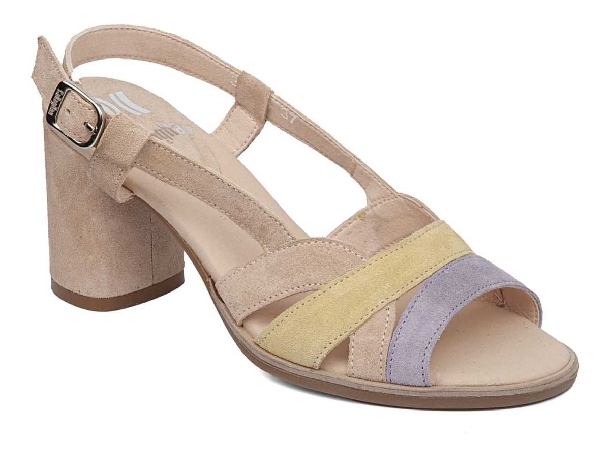 Callaghan 31904 Kanji Sandalen Absatz Damen Lila Gelb Beige | KZR3575BH