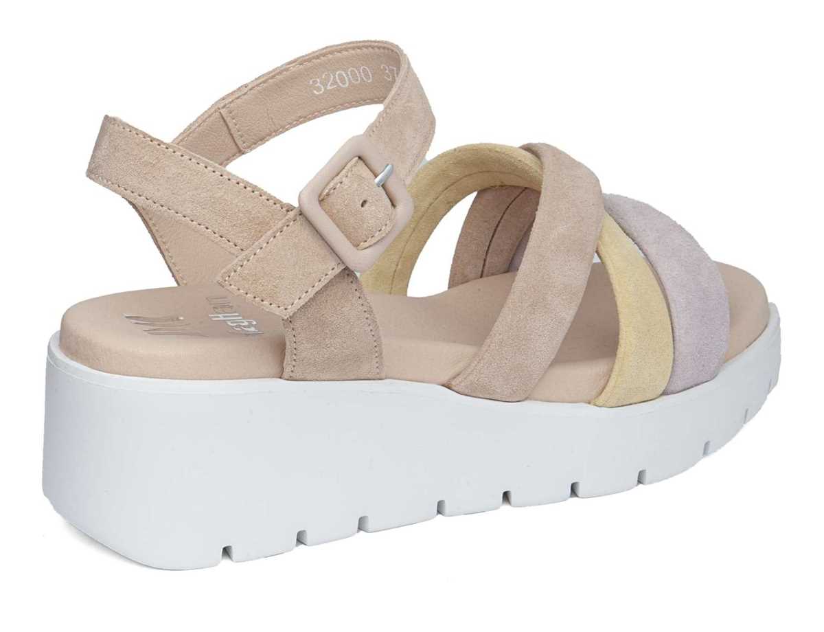 Callaghan 32000 Bera Keilabsatz Sandalen Damen Lila Gelb Beige | CWQ4961DX