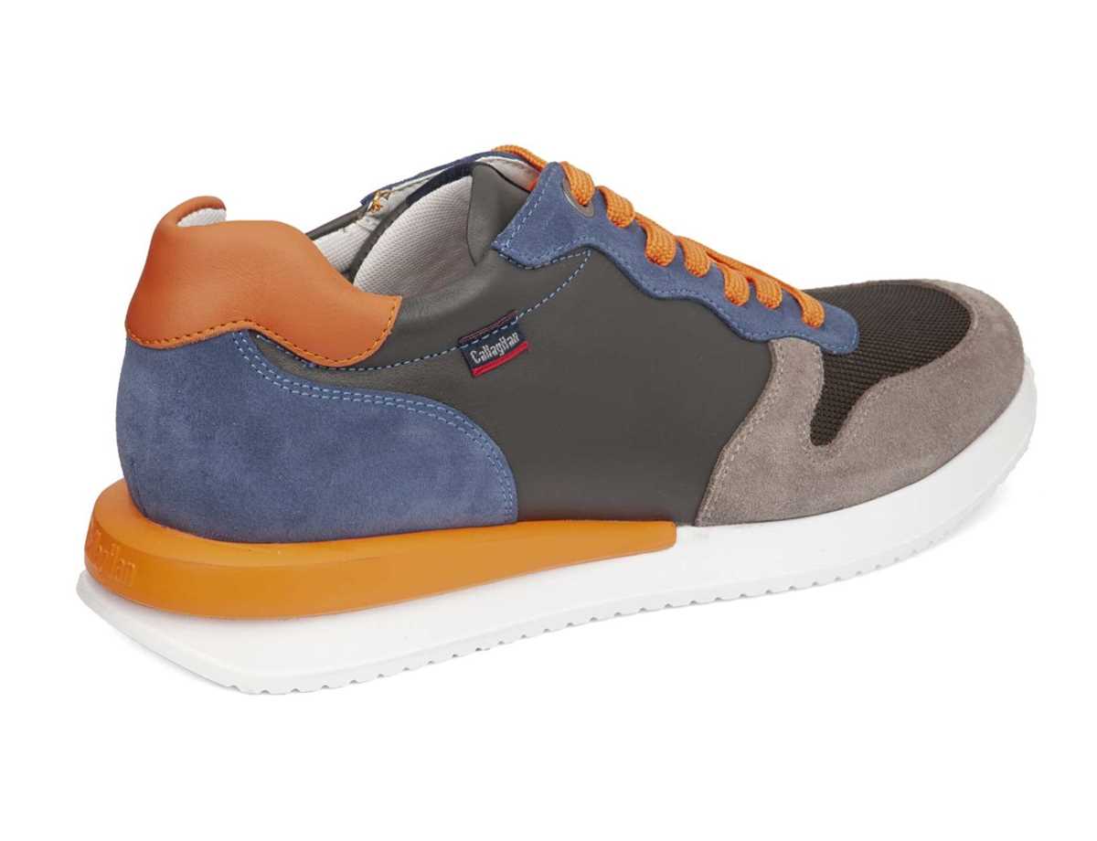 Callaghan 51103 Moses Sneakers Herren Grau Blau Orange | GEZ2599IR