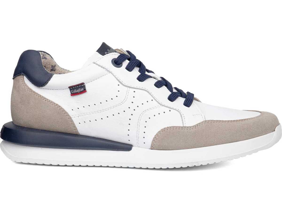 Callaghan 51107 Moses Sneakers Herren Weiß Beige Blau | WHH3775GV