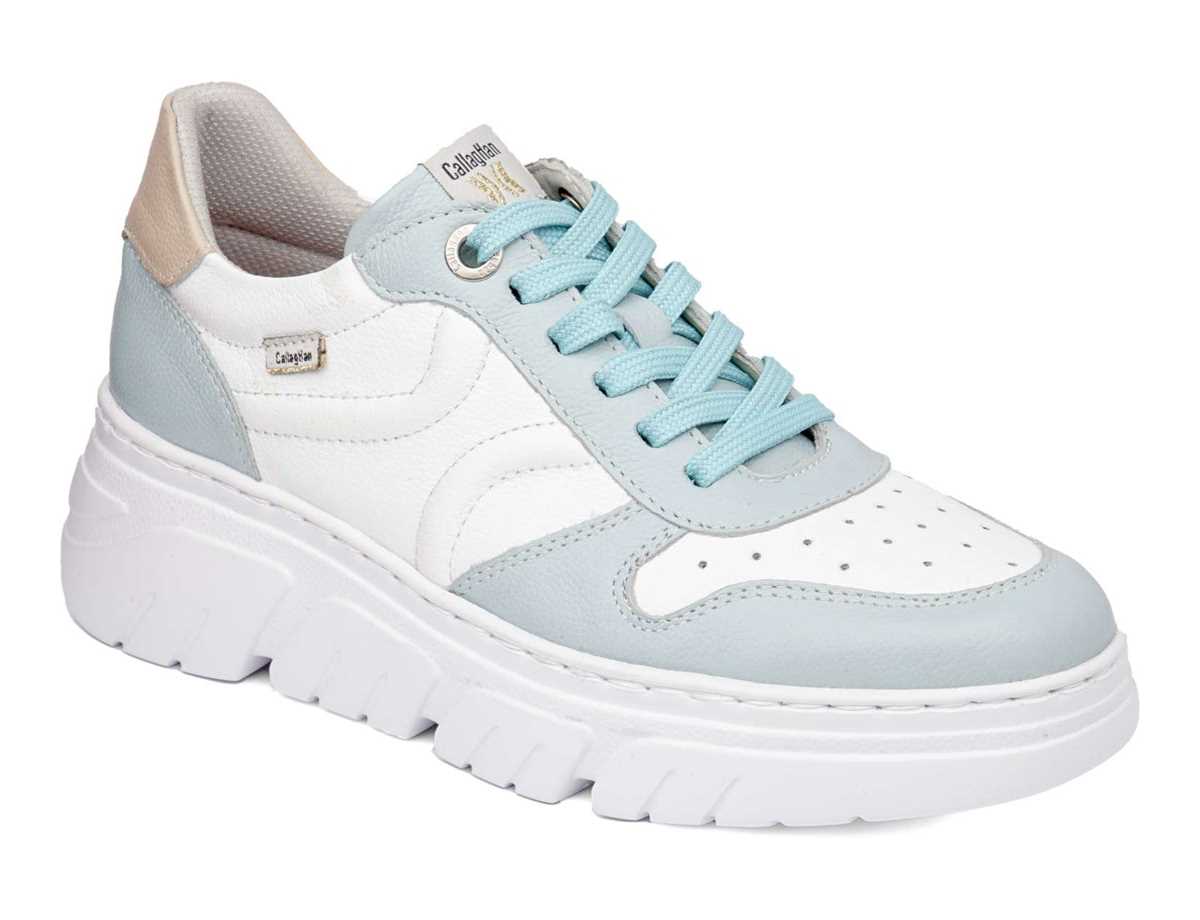 Callaghan 51806 Baccara Plateau Sneakers Damen Blau Weiß Rosa | UJZ2622BF